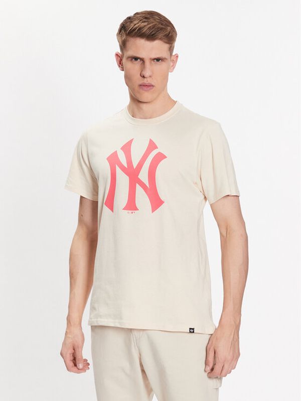 47 Brand 47 Brand Тишърт New York Yankees Imprint '47 Echo Tee Бежов Regular Fit