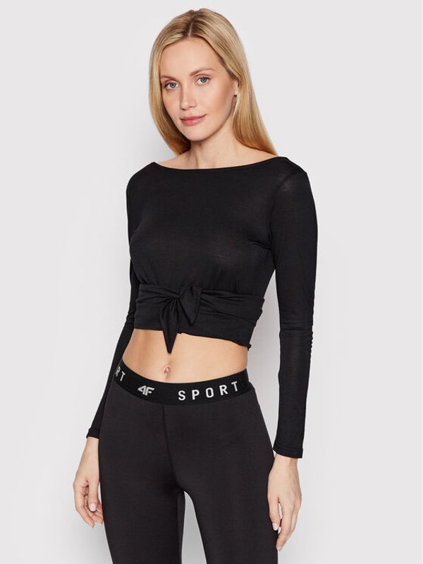 4F 4F Блуза H4L22-TSDL013 Черен Regular Fit