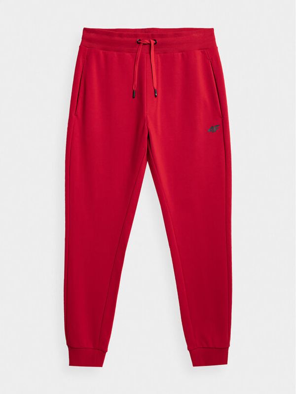 4F 4F Долнище анцуг 4FAW23TTROM451 Червен Regular Fit