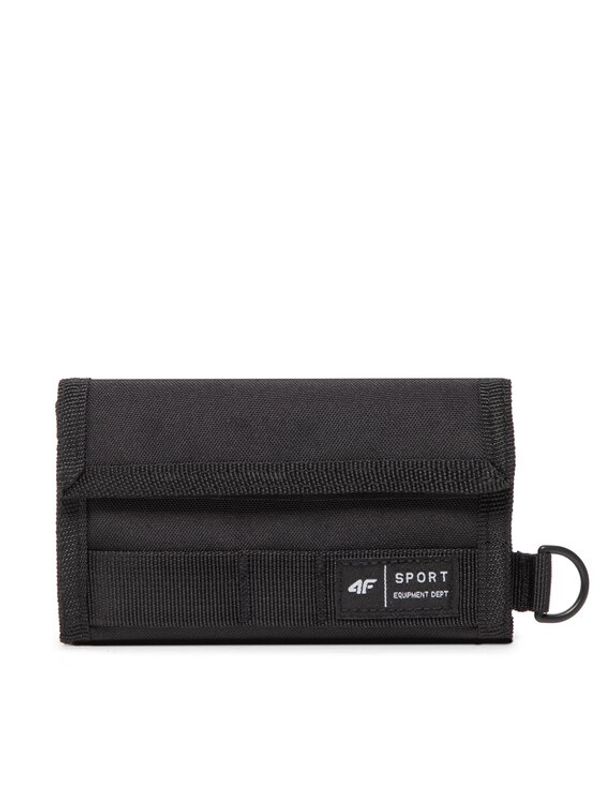 4F 4F Голям мъжки портфейл 4FAW22AWALU001 Черен