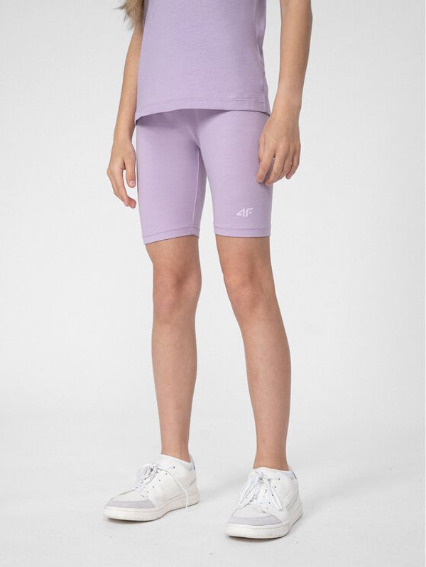 4F 4F Колоездачни шорти 4FJSS23TTIGF037 Виолетов Slim Fit