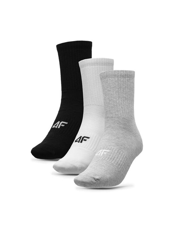 4F 4F Комплект 3 чифта дълги чорапи мъжки 4FAW23USOCM205 Цветен