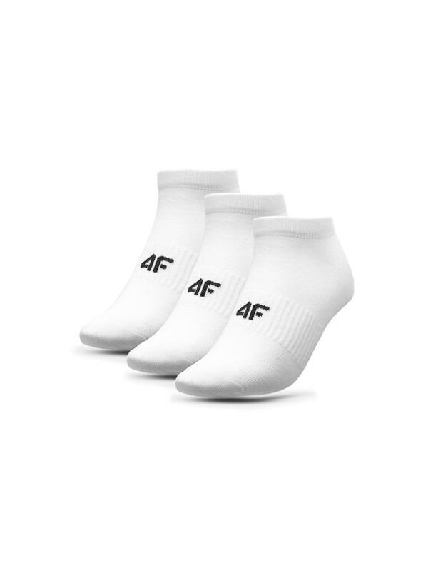 4F 4F Комплект 3 чифта къси чорапи дамски 4FAW23USOCF197 Бял