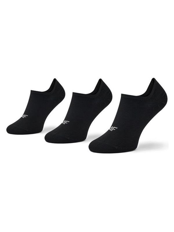 4F 4F Комплект 3 чифта къси чорапи дамски H4Z22-SOD301 Черен