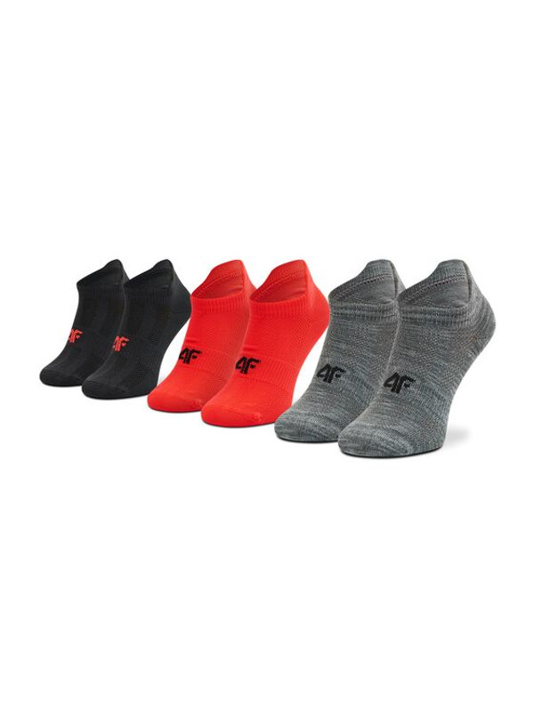 4F 4F Комплект 3 чифта къси чорапи дамски HJL22-JSOM005 Черен