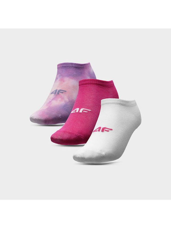 4F 4F Комплект 3 чифта къси чорапи детски 4FJSS23USOCF102 Цветен