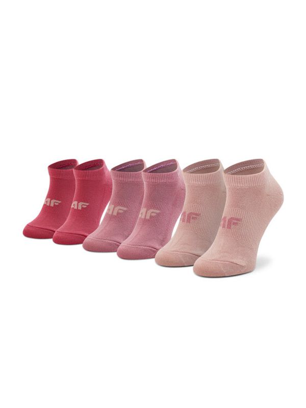 4F 4F Комплект 3 чифта къси чорапи детски HJL22-JSOD003 Розов