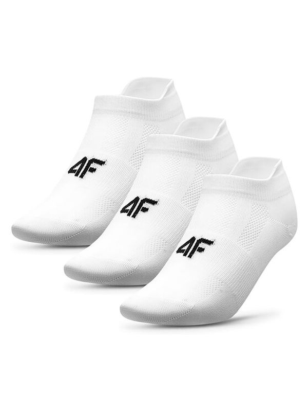 4F 4F Комплект 3 чифта къси чорапи мъжки 4FAW23USOCM201 Бял