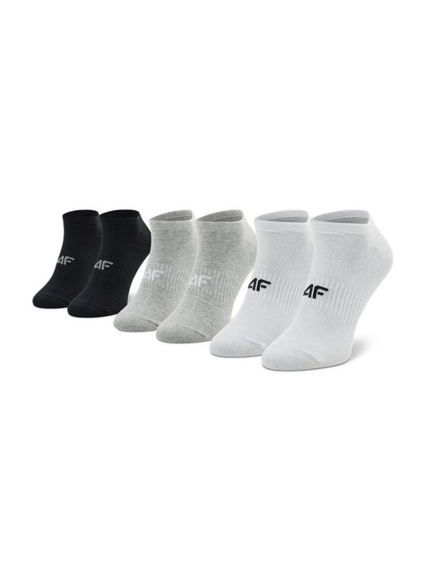 4F 4F Комплект 3 чифта къси чорапи мъжки H4L22-SOM301 Черен