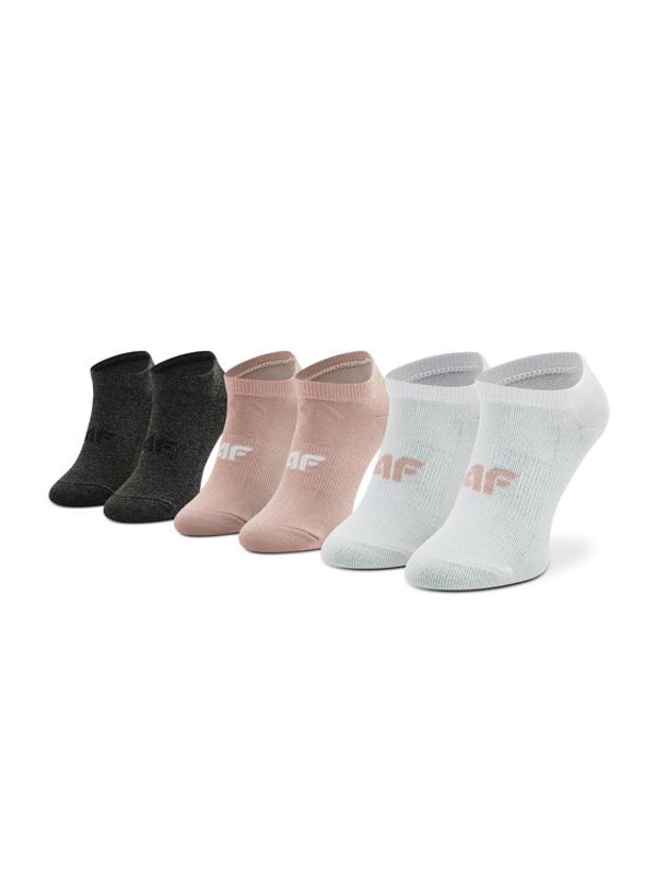 4F 4F Комплект 3 чифта къси чорапи унисекс H4L22-SOD003 Розов