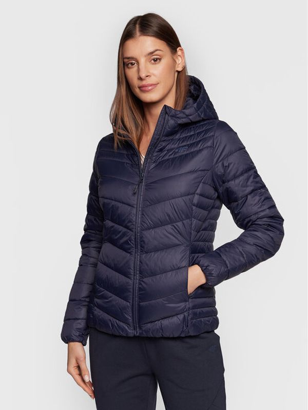 4F 4F Пухено яке H4Z22-KUDP003 Тъмносин Regular Fit