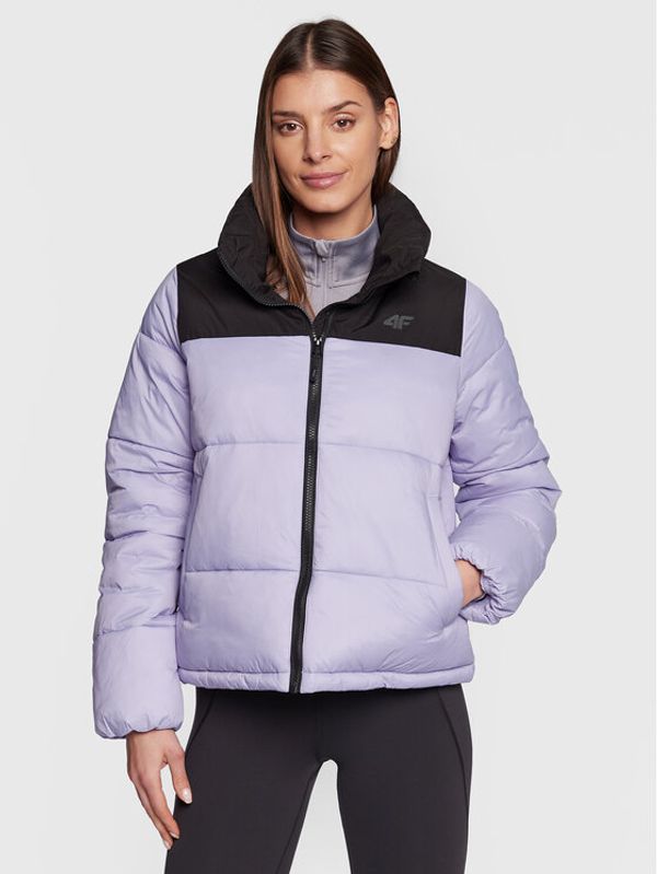 4F 4F Пухено яке H4Z22-KUDP014 Тъмносин Regular Fit