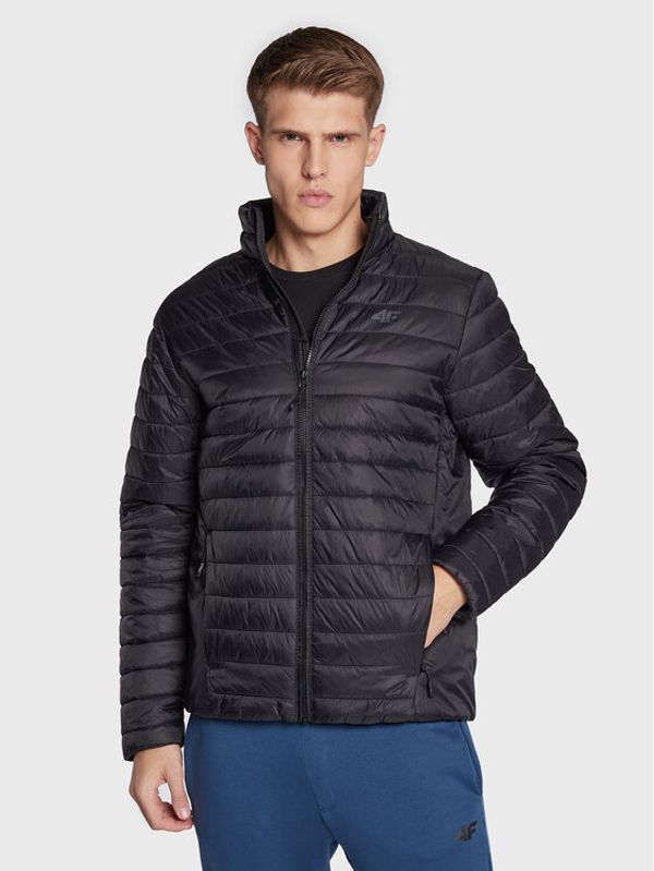 4F 4F Пухено яке H4Z22-KUMP003 Черен Regular Fit