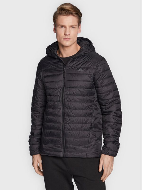 4F 4F Пухено яке H4Z22-KUMP004 Черен Regular Fit