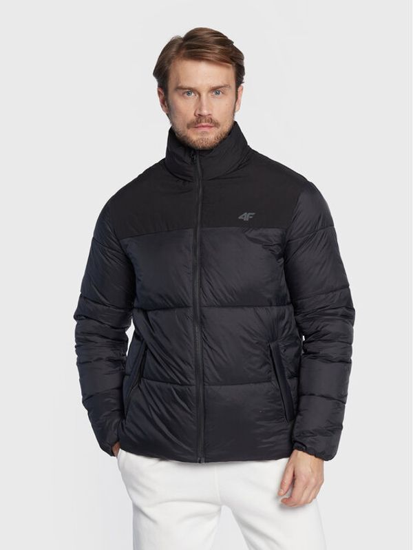 4F 4F Пухено яке H4Z22-KUMP005 Черен Regular Fit