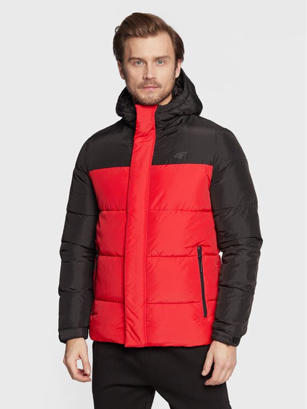 4F 4F Пухено яке H4Z22-KUMP009 Червен Regular Fit