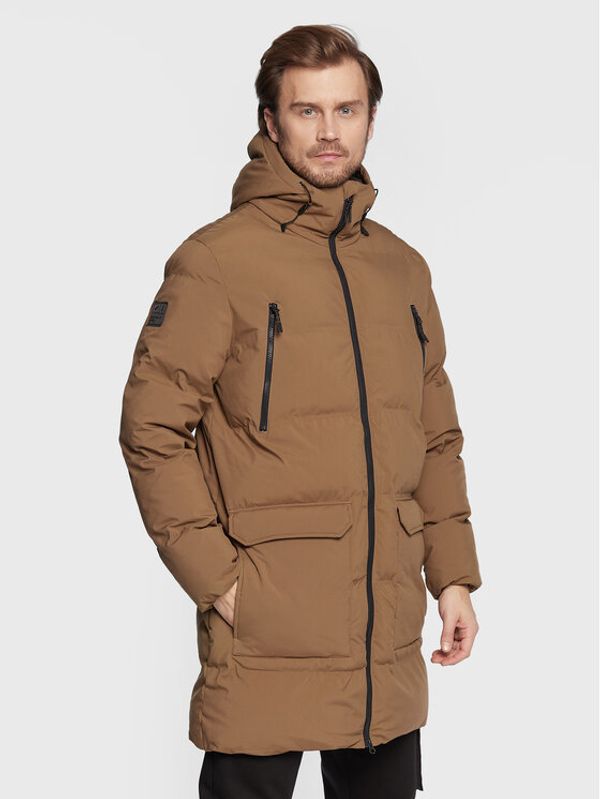 4F 4F Пухено яке H4Z22-KUMP010 Кафяв Regular Fit