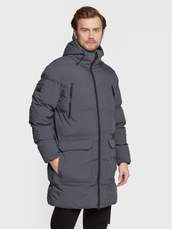 4F 4F Пухено яке H4Z22-KUMP010 Сив Regular Fit