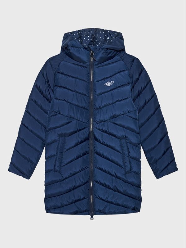 4F 4F Пухено яке HJZ22-JKUDP003 Тъмносин Regular Fit