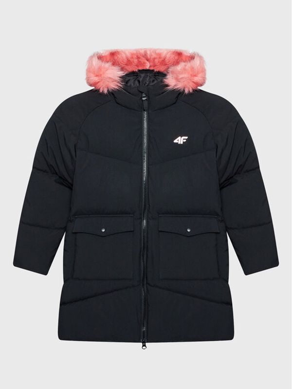4F 4F Пухено яке HJZ22-JKUDP004 Черен Regular Fit