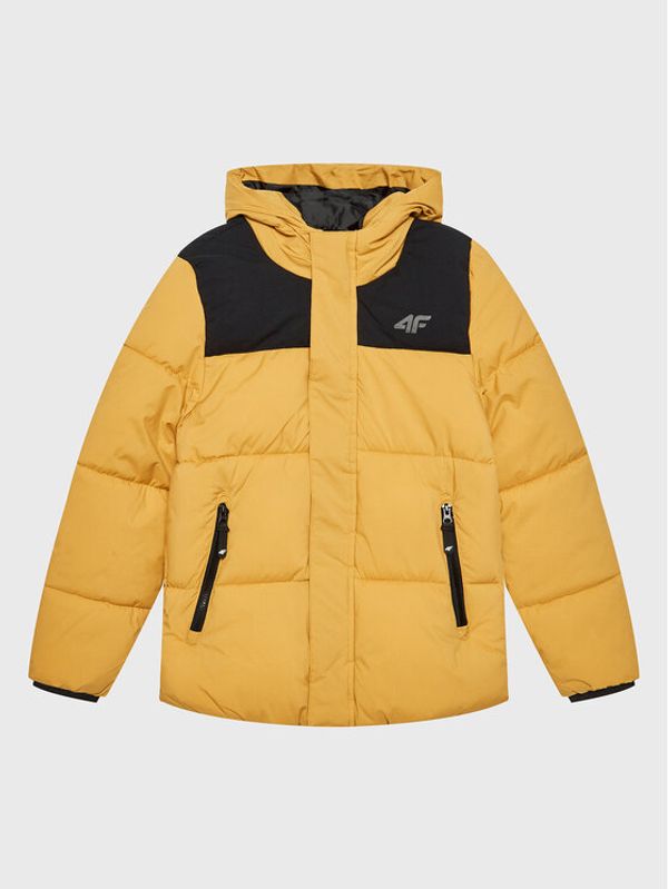 4F 4F Пухено яке HJZ22-JKUMP004 Жълт Regular Fit
