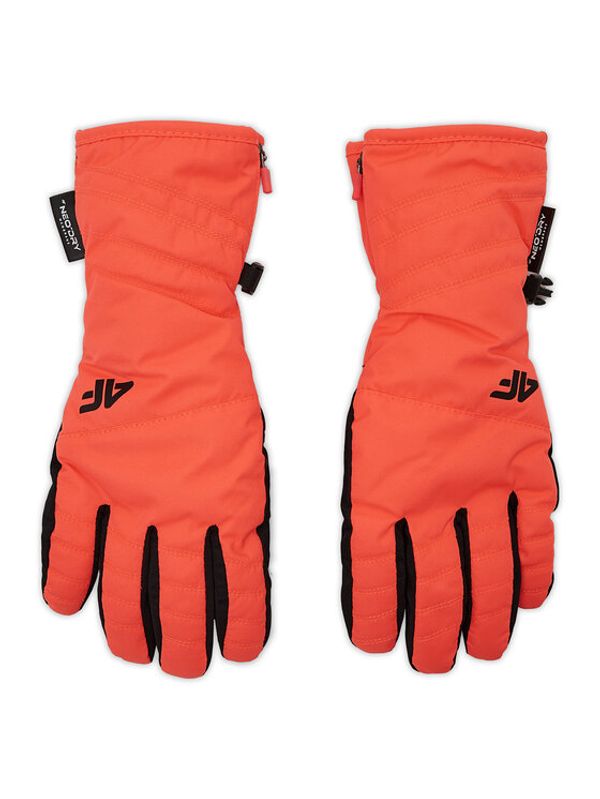 4F 4F Ръкавици за ски H4Z22-RED003 Коралов