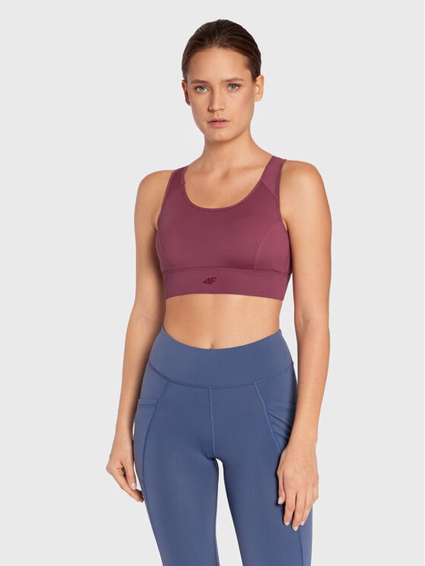 4F 4F Спортен сутиен H4Z22-STAD010 Бордо