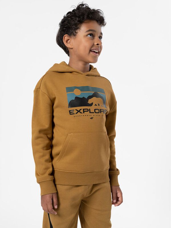 4F 4F Суитшърт 4FJSS23TSWSM241 Кафяв Regular Fit