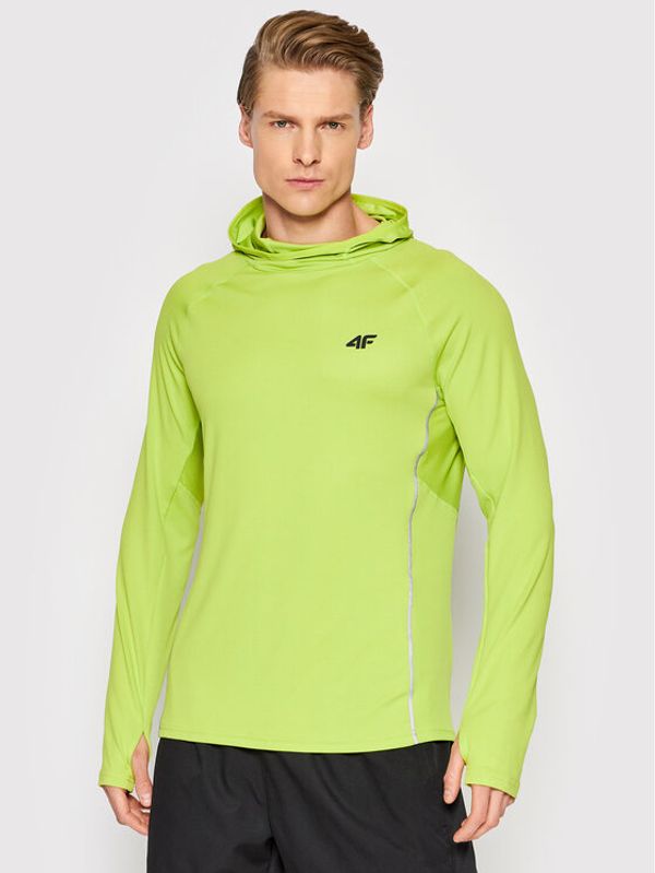 4F 4F Тениска от техническо трико H4L22-BLMF013 Зелен Regular Fit