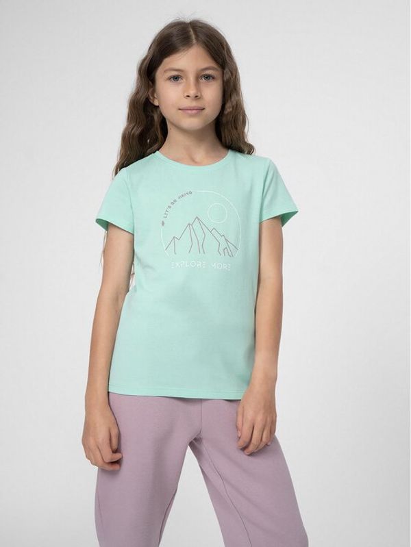 4F 4F Тишърт 4FJSS23TTSHF387 Зелен Regular Fit