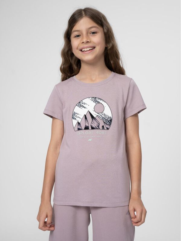 4F 4F Тишърт 4FJSS23TTSHF389 Виолетов Regular Fit
