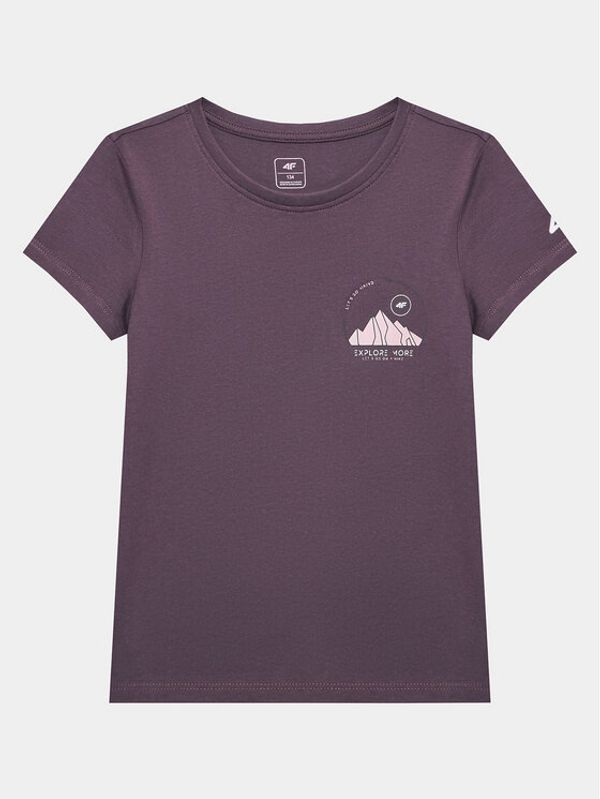 4F 4F Тишърт 4FJSS23TTSHF390 Виолетов Regular Fit