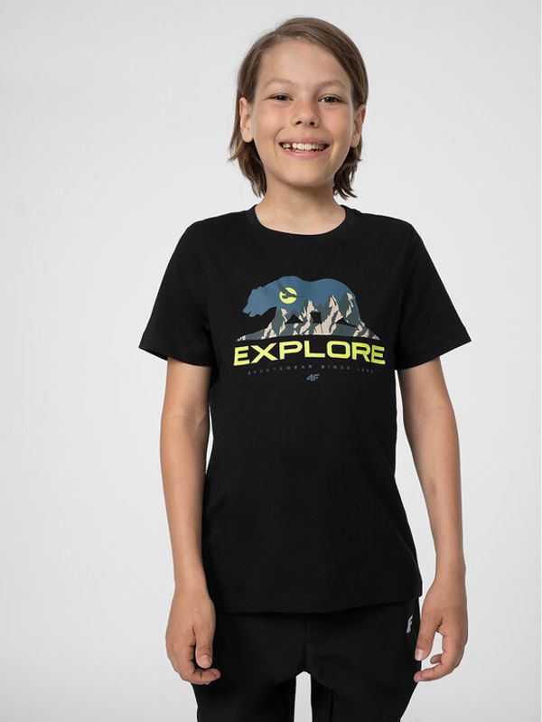 4F 4F Тишърт 4FJSS23TTSHM323 Черен Regular Fit