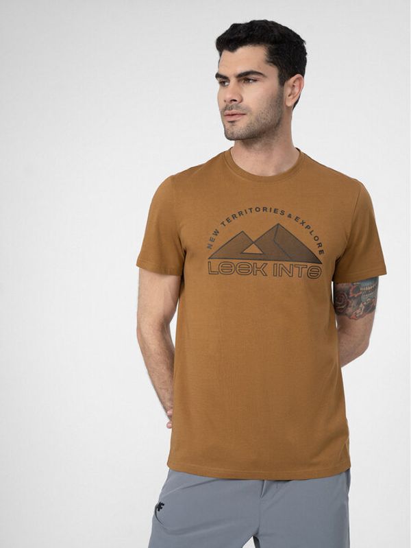 4F 4F Тишърт 4FSS23TTSHM484 Бежов Regular Fit