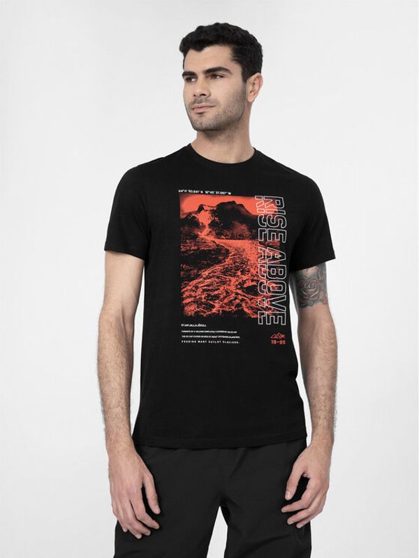 4F 4F Тишърт 4FSS23TTSHM489 Черен Regular Fit