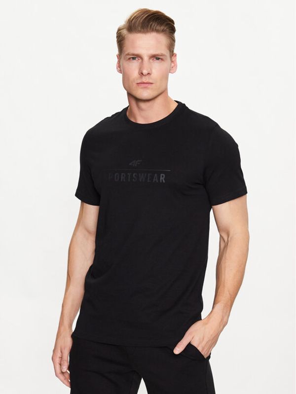 4F 4F Тишърт 4FSS23TTSHM539 Черен Regular Fit