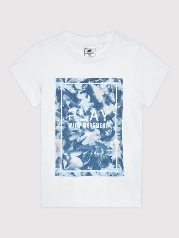 4F 4F Тишърт HJL22-JTSD006 Бял Regular Fit