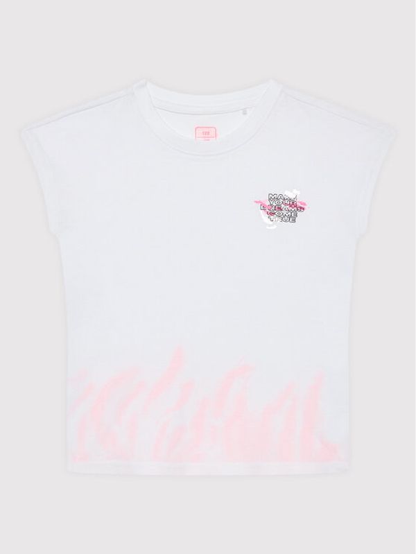 4F 4F Тишърт HJZ21-JTSD008A Бял Regular Fit