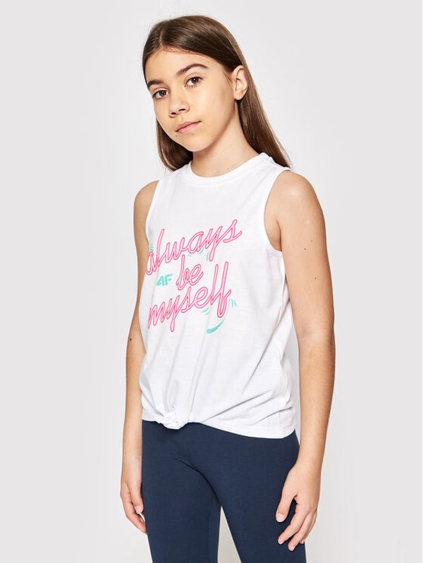 4F 4F топ HJL21-JTSD013 Бял Regular Fit