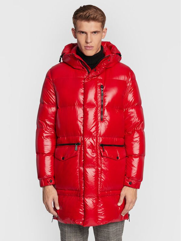 Add Add Пухено яке 6AM774 Червен Regular Fit