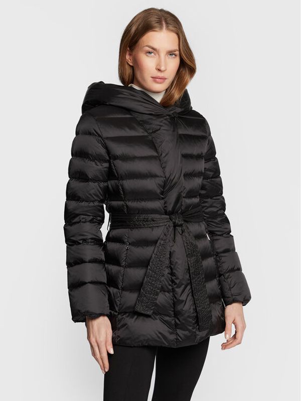 Add Add Пухено яке 6AW223 Черен Regular Fit