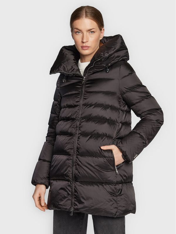 Add Add Пухено яке 6AW226 Черен Regular Fit