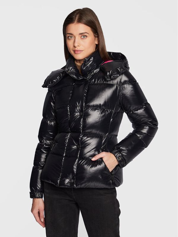 Add Add Пухено яке 6AW771 Черен Regular Fit