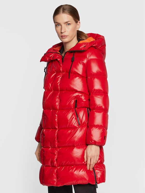 Add Add Пухено яке 6AW775 Червен Regular Fit