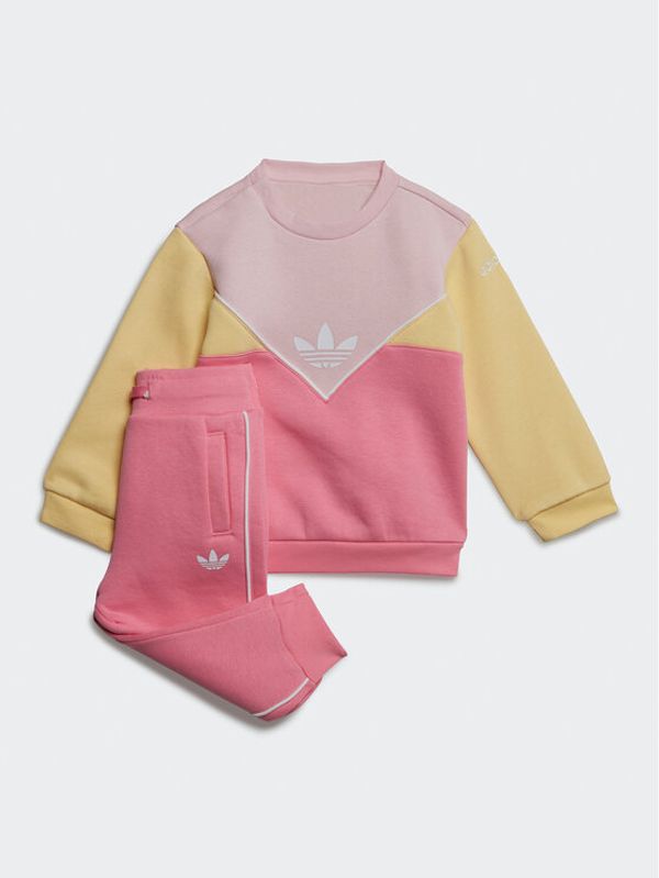 adidas adidas Анцуг Adicolor Crew Set H60102 Розов Regular Fit