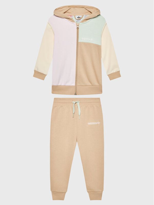 adidas adidas Анцуг Colorblock HK9814 Бежов Regular Fit