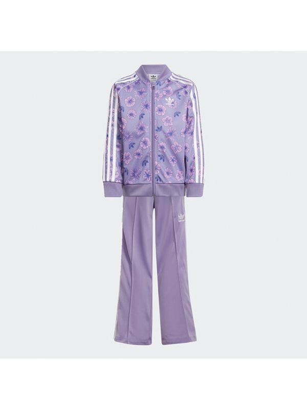 adidas adidas Анцуг Floral Tracksuit IC8794 Виолетов Regular Fit
