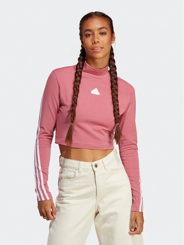 adidas adidas Блуза Future Icons 3-Stripes Mock Neck Top IB8525 Розов Slim Fit