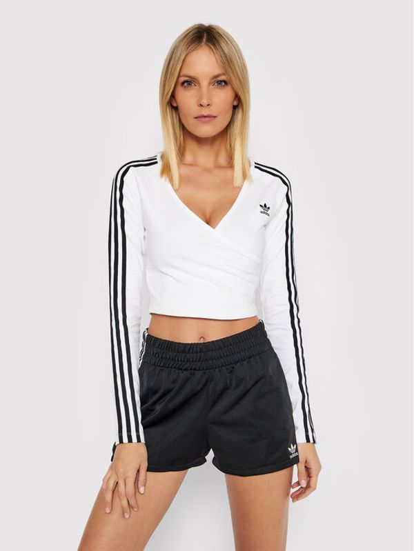 adidas adidas Блуза HC2030 Бял Slim Fit