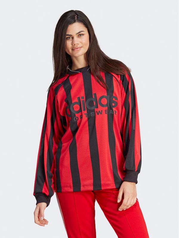 adidas adidas Блуза Jacquard Long-Sleeve Top Jersey IC6634 Черен Loose Fit